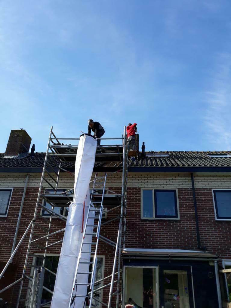 Stortslurf in gebruik
